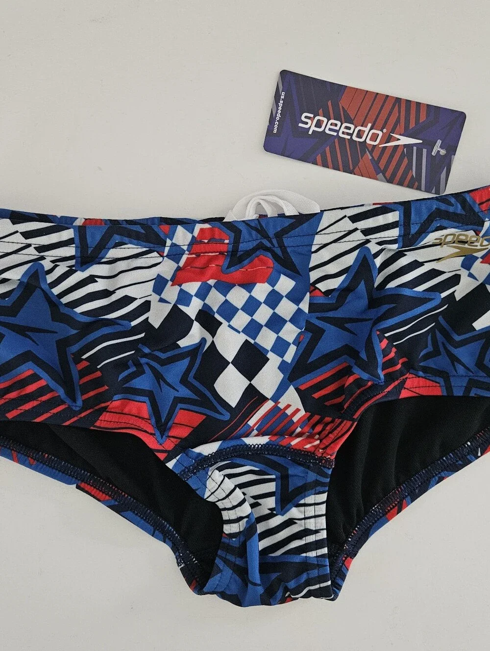 Speedo Endurance Size 28 Overdrive True Cobalt Boys Mens Swim Trunks with Elasti